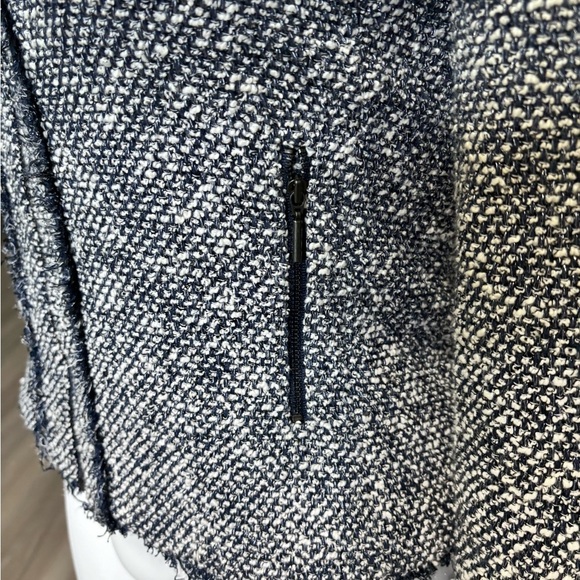 Emerson Rose Blue Tweed Jacket Women’s Medium M Zipper MSRP $199. - Picture 3 of 10